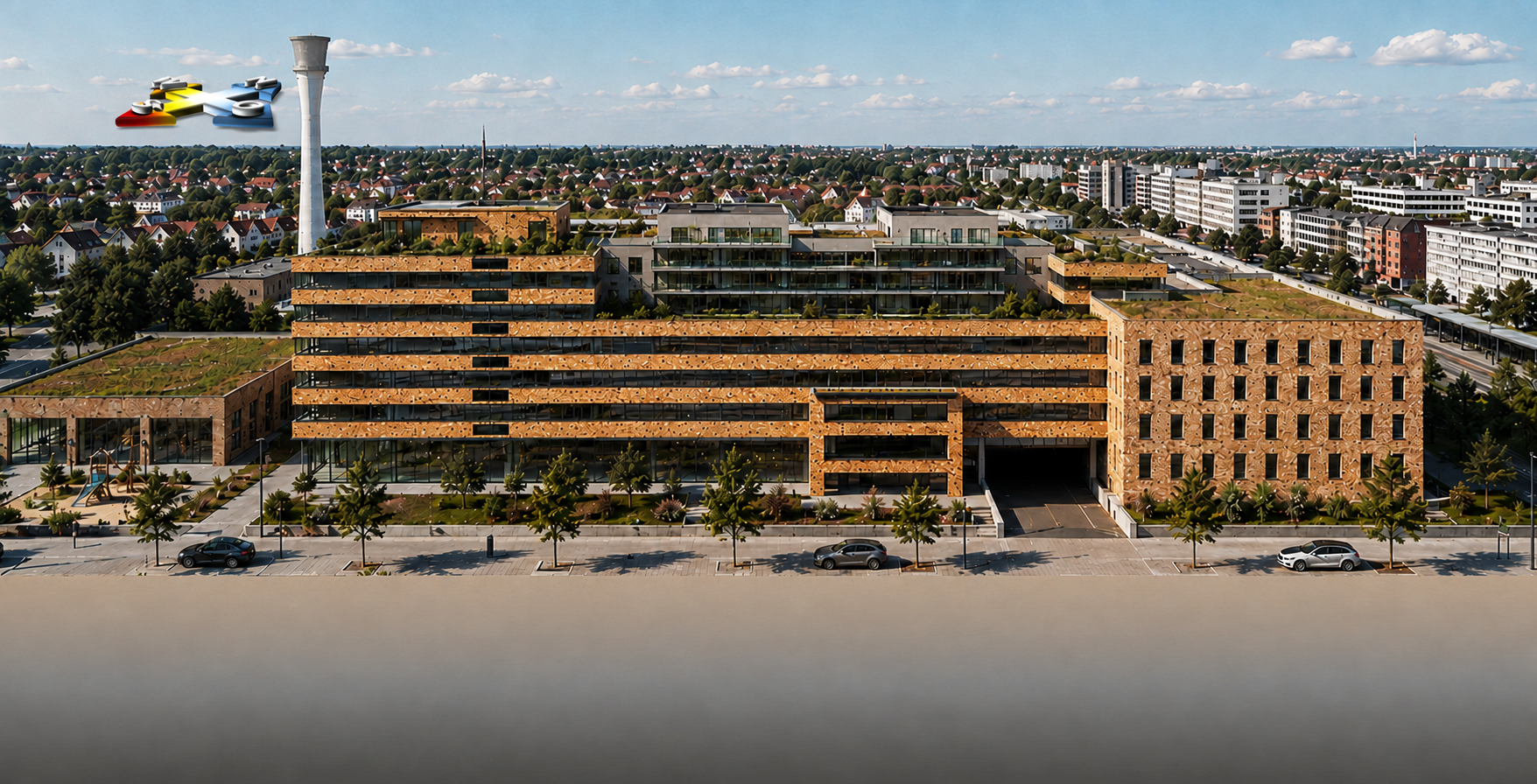 Gebäude als Basis der 3D-Etagen-Simulation