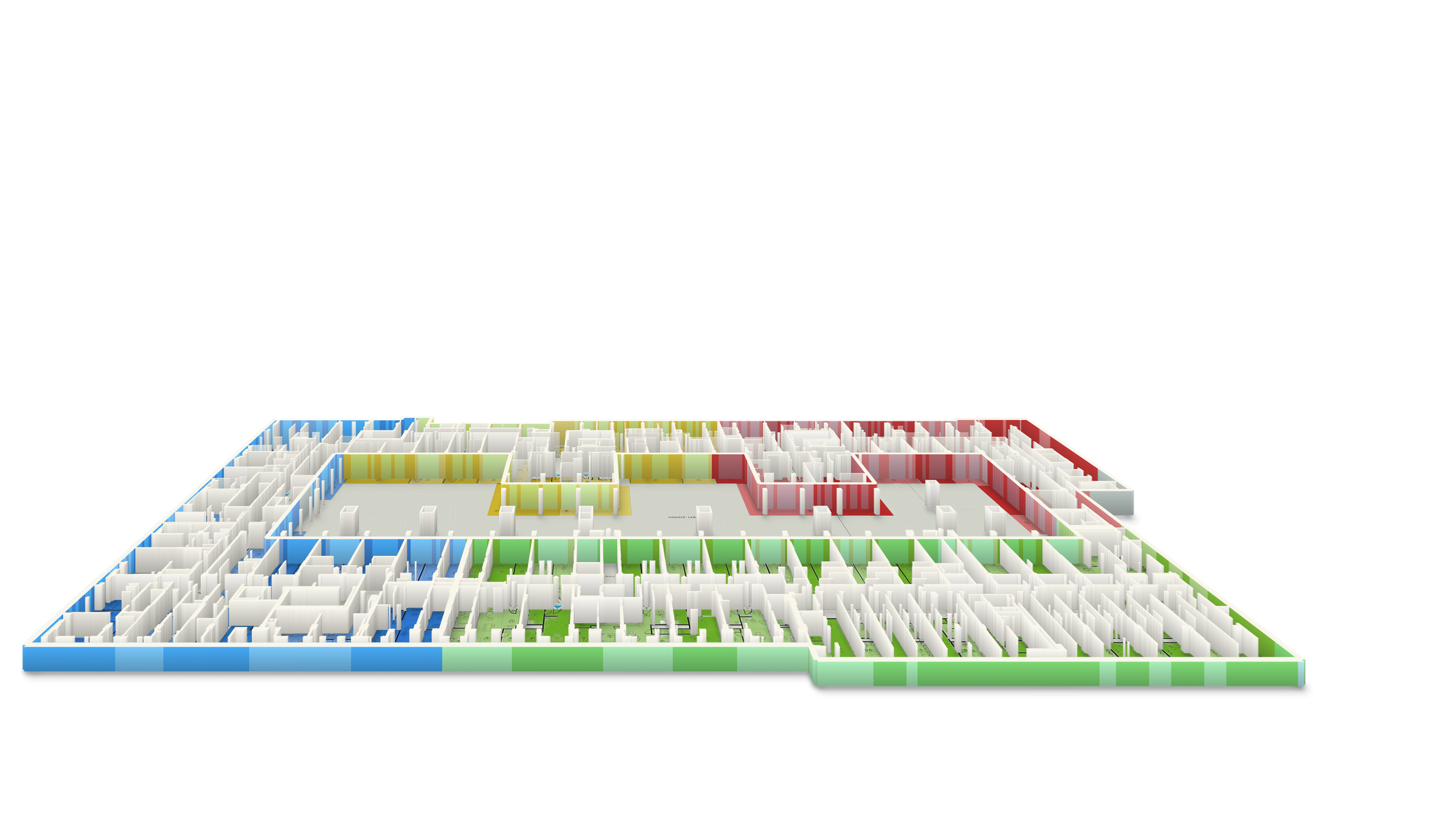 Räumliche 3D-Darstellung 1. Obergeschoss